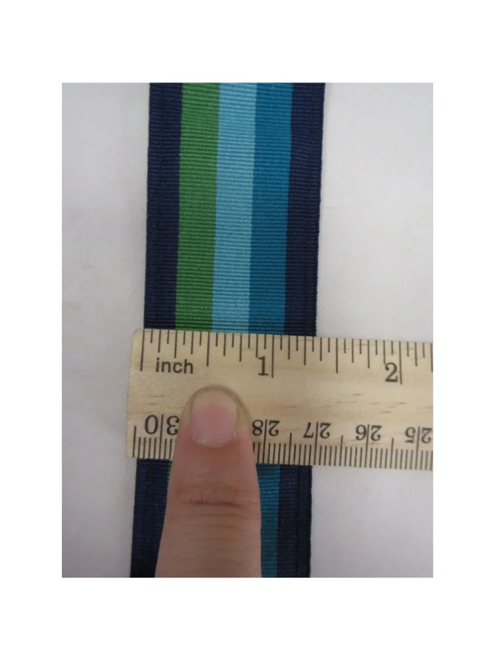 Brooks Brothers Belt XL Green Webbing Striped D Ring Fabric Ribbon NEW